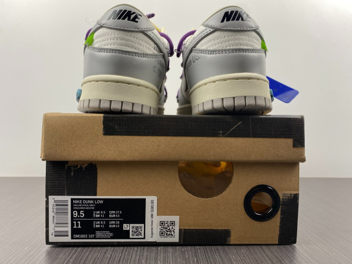 Nike Dunk Low Off-White Lot 45 DM1602-101 - CCSHOES