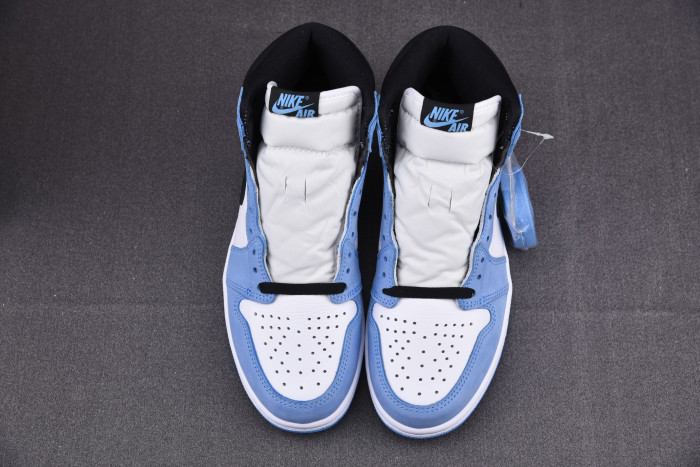 AIR JORDAN 1 RETRO HIGH WHITE UNIVERSITY BLUE BLACK 555088-134 - CCSHOES
