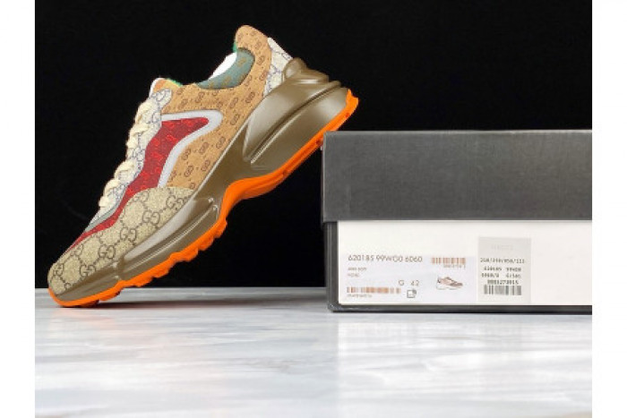 GUCC RHYTON VINTAGE TRAINER SNEAKER 620185 99WG0 6060 - CCSHOES