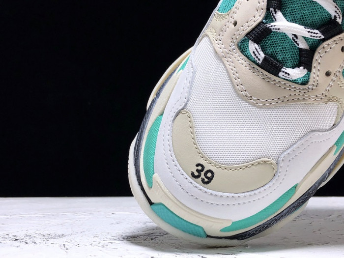Balencaiga Triple S White Grey Turquoise (W) 524039 W09OH 3005 - CCSHOES