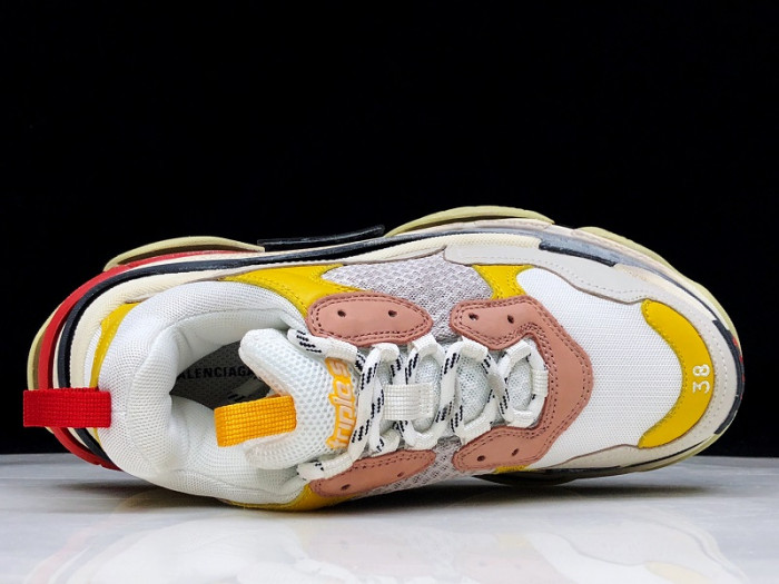 BLCG Triple S Cream Yellow Red 524038 W09O5 9035 - CCSHOES
