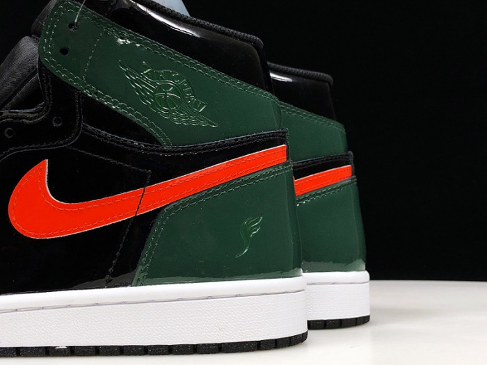 SoleFly x Air Jordan 1 Retro High OG Black/Team Orange-Fir AV3905-038 - CCSHOES