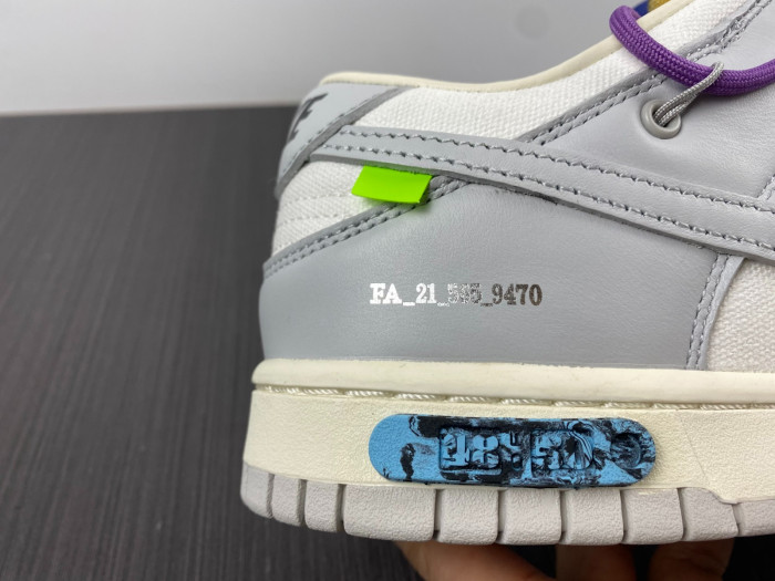 Nike Dunk Low Off-White Lot 45 DM1602-101 - CCSHOES