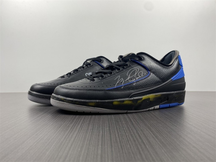 Jordan 2 Retro Low SP Off-White Black Blue DJ4375-004 - CCSHOES