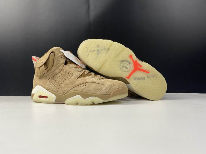 Air Jordan 6 Retro Travis Scott British Khaki DH0690-200 - CCSHOES