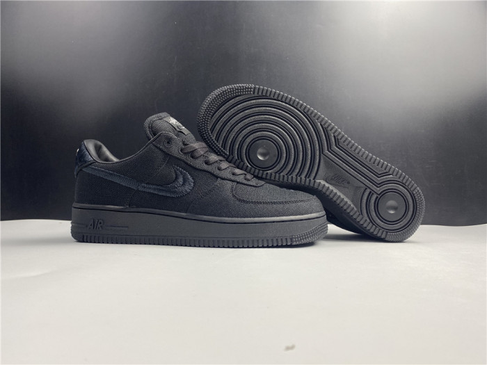 NIKE AIR FORCE 1 LOW STUSSY BLACK CZ9084-001 - CCSHOES