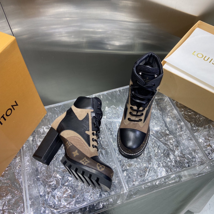 LOUS VUITON BROWN STAR TRAIL ANKLE BOOTS - CCSHOES