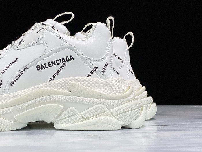 BLCG Triple S Allover Logo White 536737 W2FA1 9010 - CCSHOES