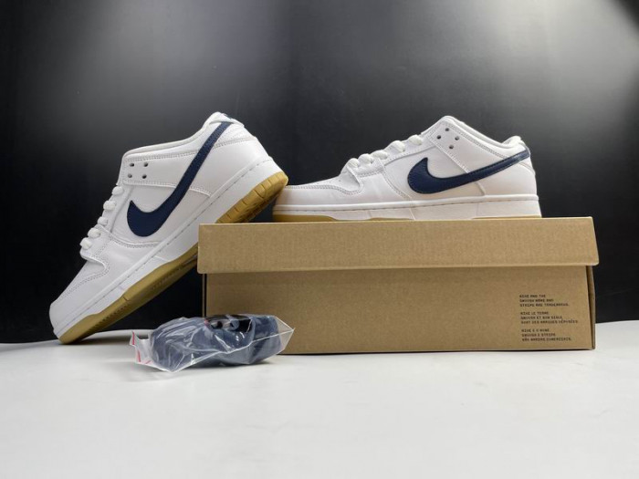 Nike SB Dunk Low Orange Label White Navy CZ2249-100 - CCSHOES