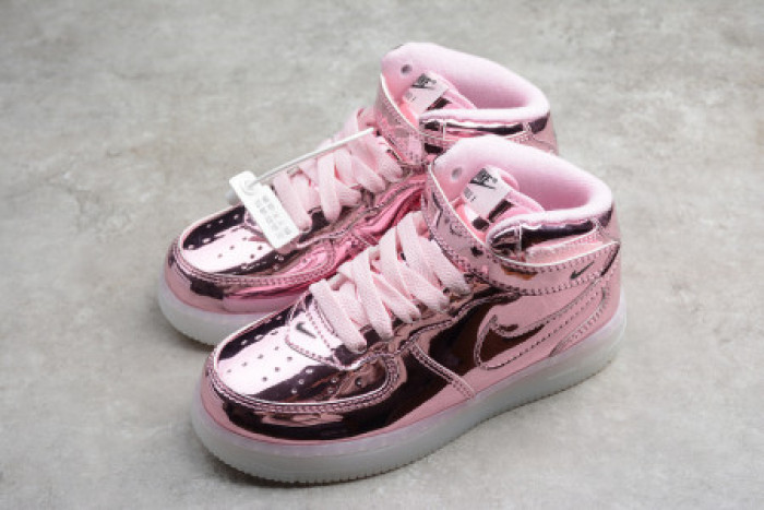 KIDS NIKE AIR FORCE 1 MID WB PINK ROSE 314197-8300 - CCSHOES