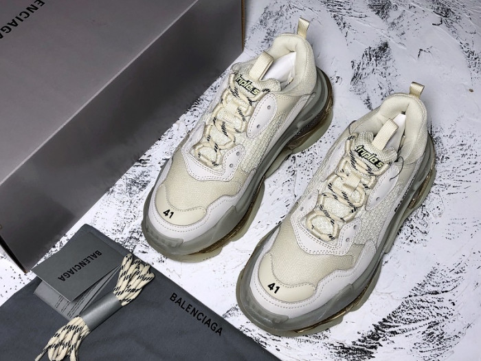 BLCG Triple S Clear Sole Beige 541624 W09O1 9005 - CCSHOES