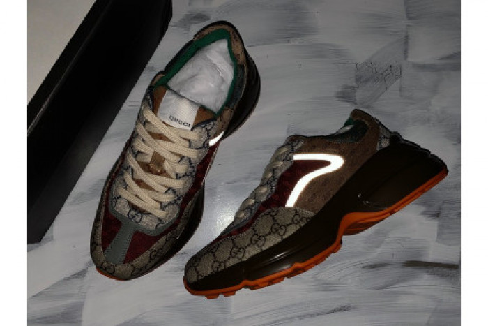 GUCC RHYTON VINTAGE TRAINER SNEAKER 620185 99WG0 6060 - CCSHOES