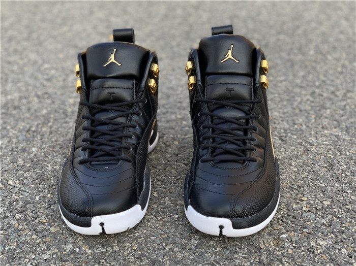 Air Jordan 12 Retro 'Reptile' Black/Metallic Gold-White AO6068-007 - CCSHOES