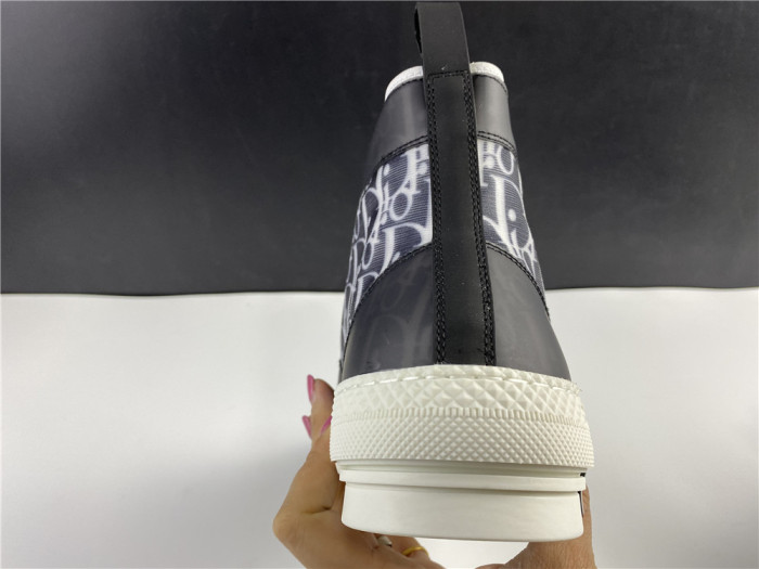 DR B23 High Top Oblique Sneaker Black & White - CCSHOES