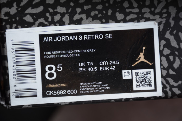 Air Jordan 3 “Red Cement” CK5692-600 - CCSHOES