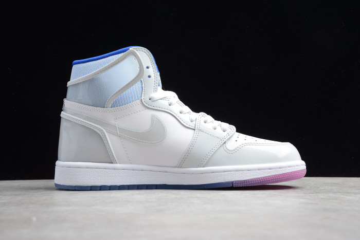 Air Jordan 1 Retro High Zoom White Racer Blue CK6637-104 - CCSHOES