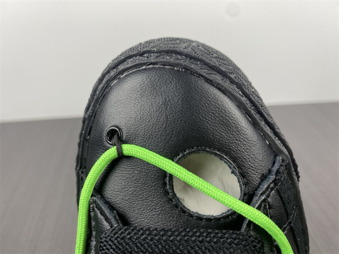 Off-White x Nike Blazer Low "Black / Green" DH7863-001 - CCSHOES