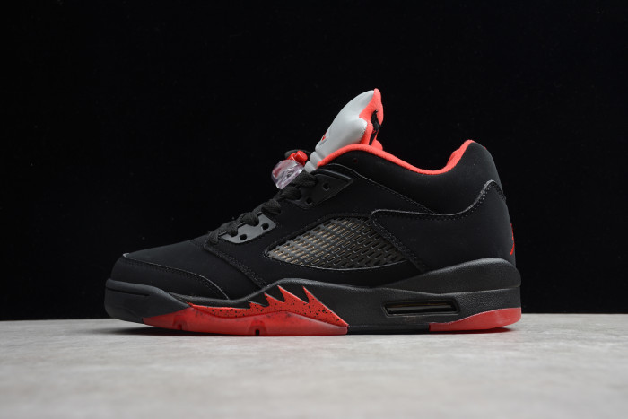 Air Jordan 5 Retro Low “Alternate 90” black/ red mens 819171-001 - CCSHOES