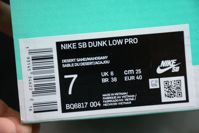 Nike SB Dunk Low Desert Sand Mahogany BQ6817-004 - CCSHOES