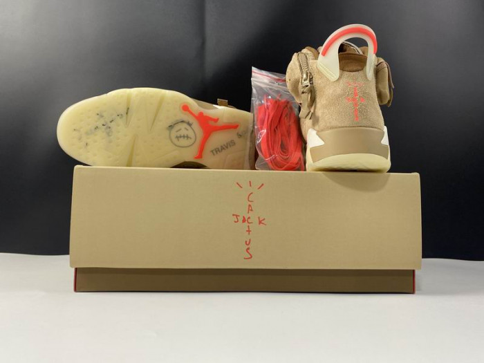 Air Jordan 6 Retro Travis Scott British Khaki DH0690-200 - CCSHOES