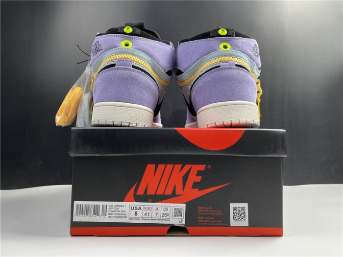 Jordan 1 High Switch Purple Pulse CW6576-500 - CCSHOES
