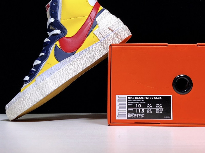 SACAI X NIKE BLAZER MID VARSITY MAIZE BV0072-700 - CCSHOES