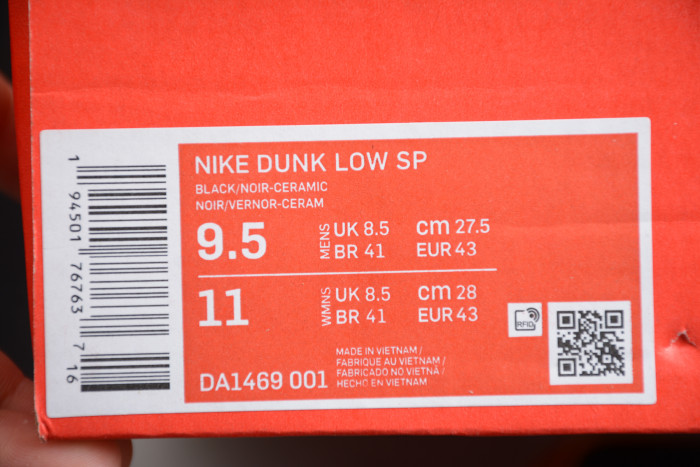 NIKE SB DUNK LOW CERAMIC DA1469-001 - CCSHOES