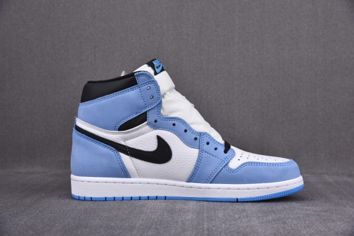 AIR JORDAN 1 RETRO HIGH WHITE UNIVERSITY BLUE BLACK 555088-134 - CCSHOES