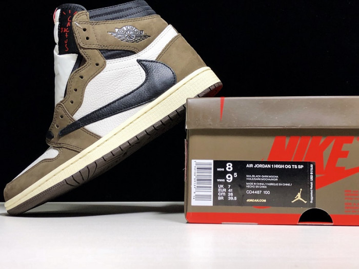 Travis Scott x Air Jordan 1 Retro High OG 'Mocha' - CD4487 100 - CCSHOES
