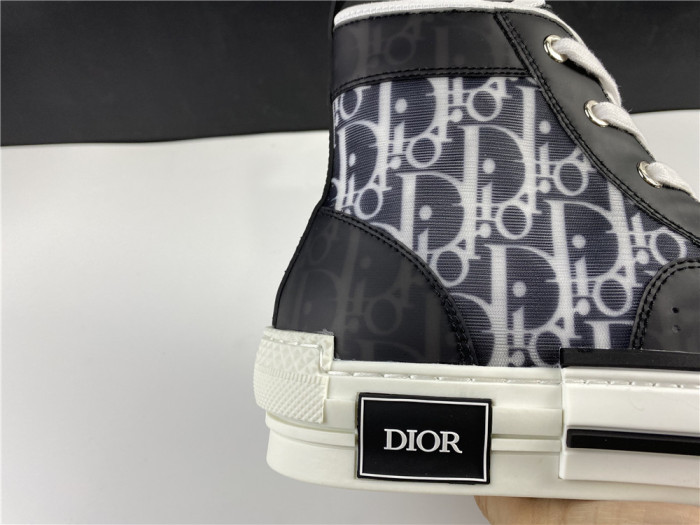 DR B23 High Top Oblique Sneaker Black & White - CCSHOES