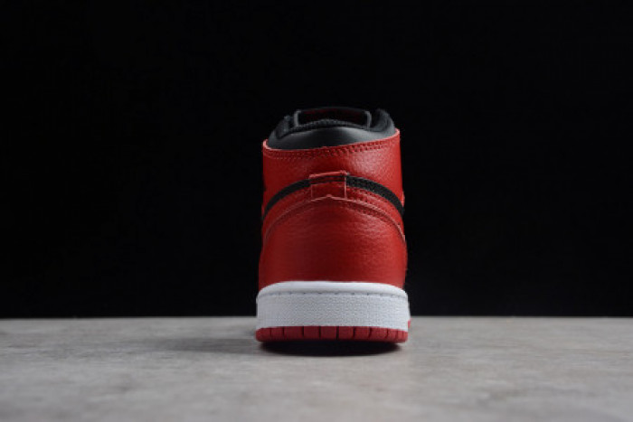 KIDS AIR JORDAN 1 RETRO HIGH OG BANNED BRED BLACK RED 555088 001 - CCSHOES