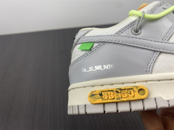 Nike Dunk Low Off-White Lot 43 DM1602-128 - CCSHOES