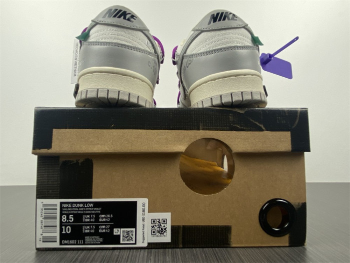 Nike Dunk Low Off-White Lot 28 DM1602-111 - CCSHOES