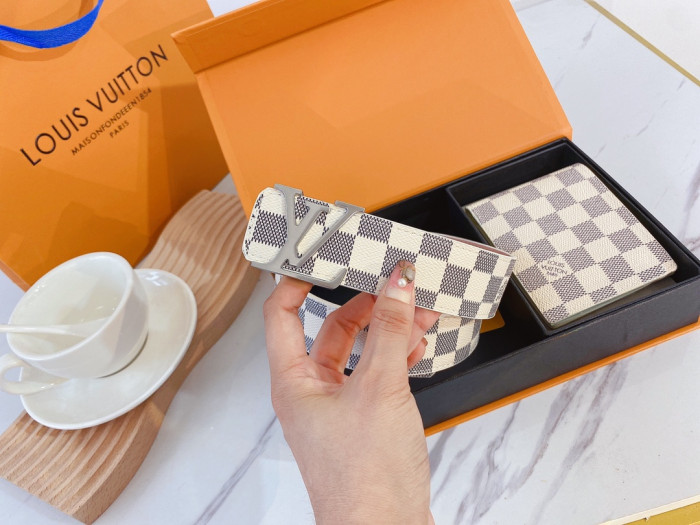 LV Wallet & Belt Set (3.8 CM) - CCSHOES