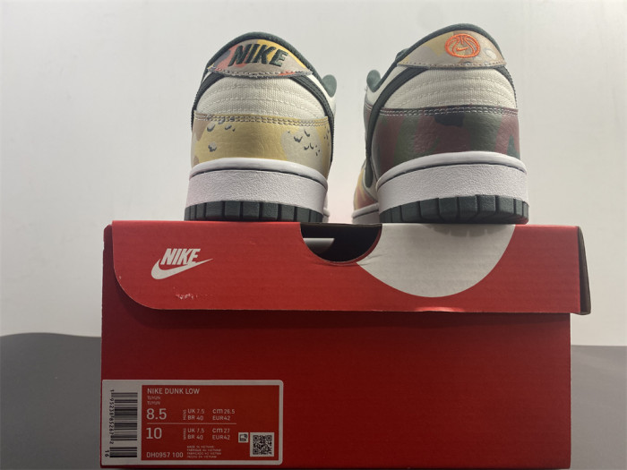 Nike Dunk Low SE Sail Multi-Camo DH0957-100 - CCSHOES