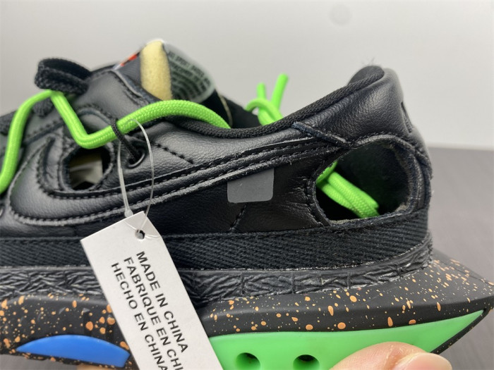 Off-White x Nike Blazer Low "Black / Green" DH7863-001 - CCSHOES