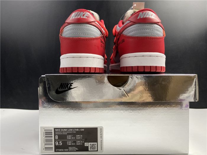 OFF-WHITE x Dunk Low 'University Red' CT0856-600 - CCSHOES