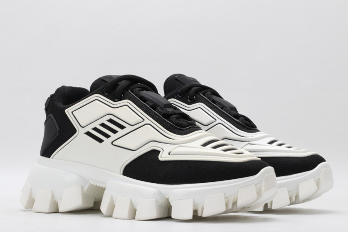 PRAD CLOUDBUST THUNDER KNIT WHITE AND BLACK - CCSHOES