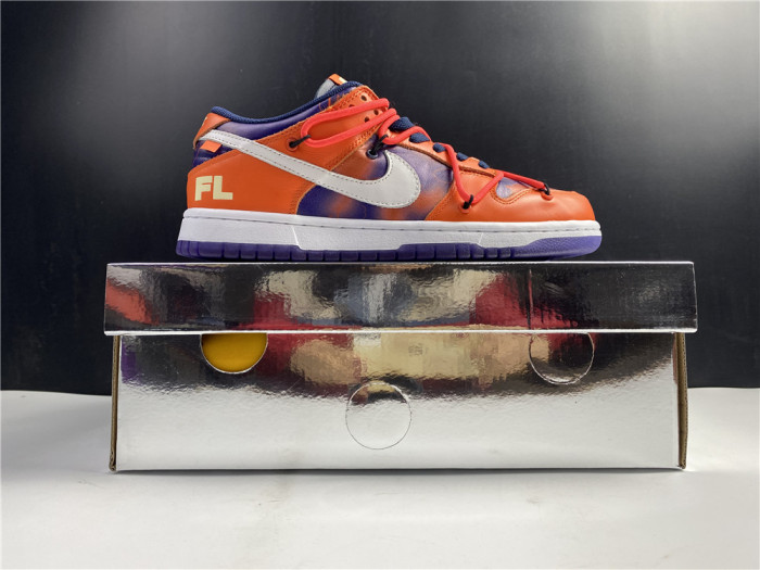 OFF-WHITE X NIKE SB DUNK LOW ORANGE PERPLE WHITE CT0856-801 - CCSHOES