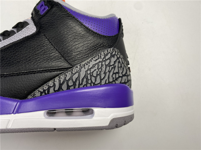 Air Jordan 3 Retro Black Court Purple CT8532 050 - CCSHOES