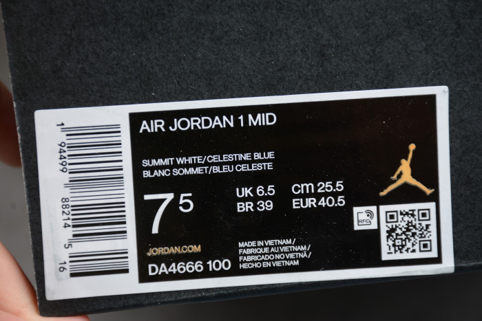Air Jordan 1 Mid Mixed Textures Blue DA4666-100 - CCSHOES