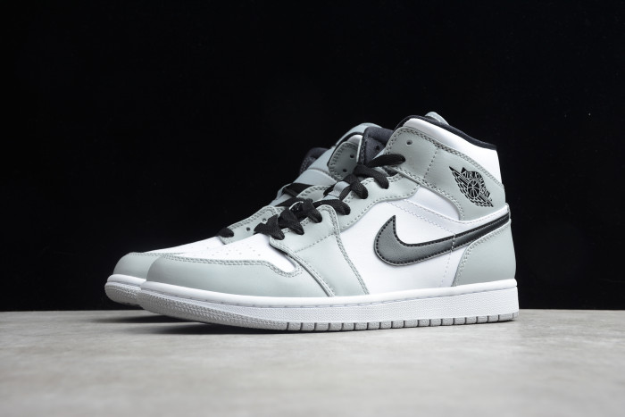 AIR Jordan 1 Mid Light Smoke Grey 554724-092 - CCSHOES