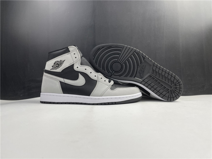 Air Jordan 1 Retro High Black White Light Smoke Grey 555088-035 - CCSHOES