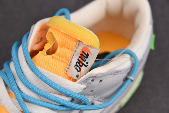 OFF-WHITE X NIKE SB DUNK LOW OW WHITE GREY BLUE DM1602-115 - CCSHOES