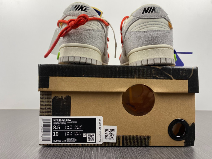 Nike Dunk Low Off-White Lot 13 DJ0950-110 - CCSHOES