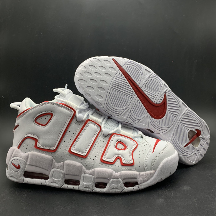 Nike Air More Uptempo White Varsity Red Outline 415082-108 - CCSHOES