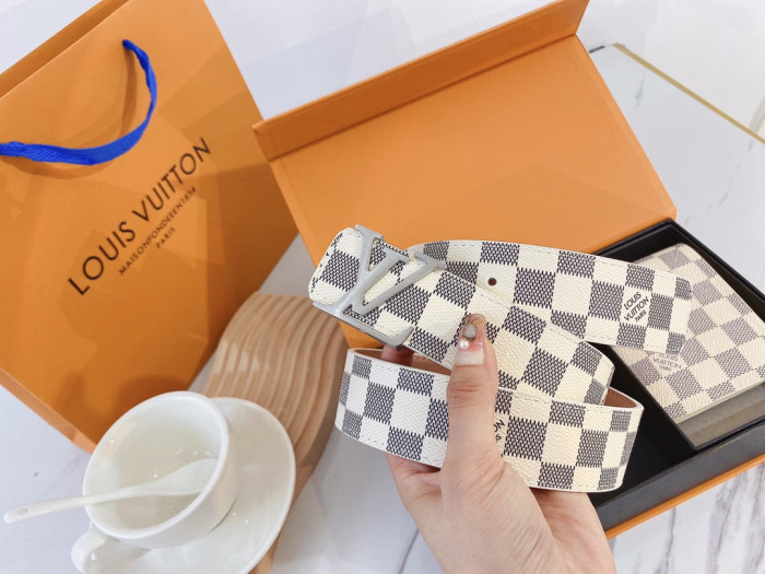 LV Wallet & Belt Set (3.8 CM) - CCSHOES
