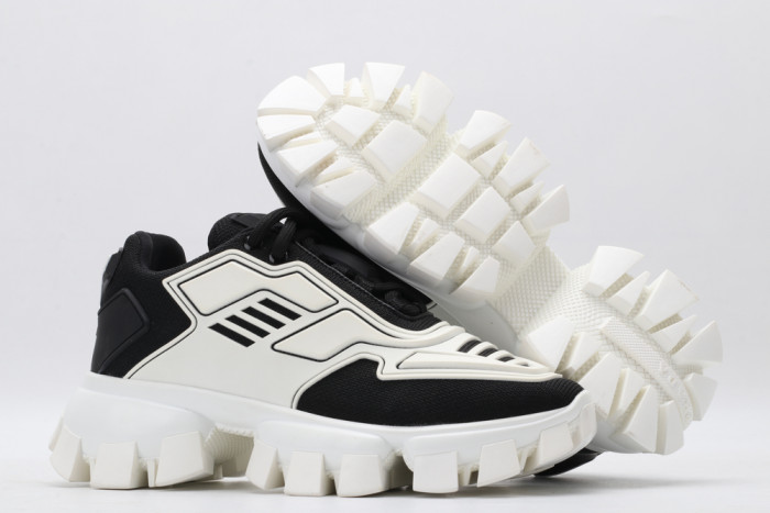 PRAD CLOUDBUST THUNDER KNIT WHITE AND BLACK - CCSHOES