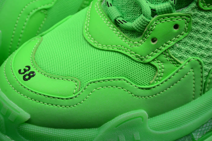 BLCG Triple S Neon Green Clear Sole 544351 W09OL 3801 - CCSHOES