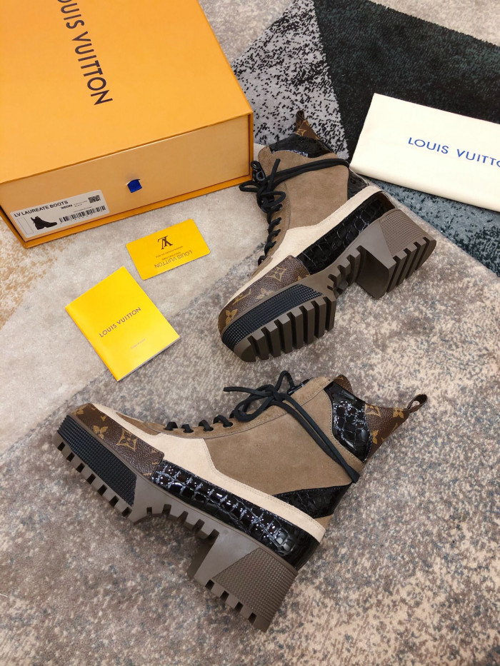 LOUS VUITON LAUREATE PLATFORM DESERT BOOT - CCSHOES